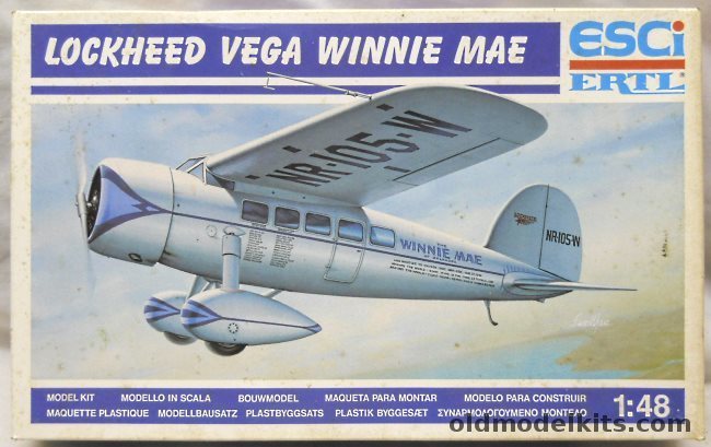 ESCI 1/48 Lockheed Vega Winnie Mae or US Army Y1C-12, 4100 plastic model kit
